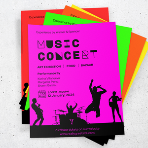 White / Clear / Neon Toner Prints